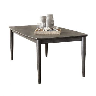 FL 炭灰色可伸縮實木餐桌