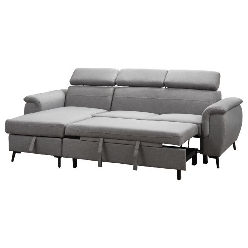 FL Chill Sofa Bed - 多用途 L 型收納沙發床-灰