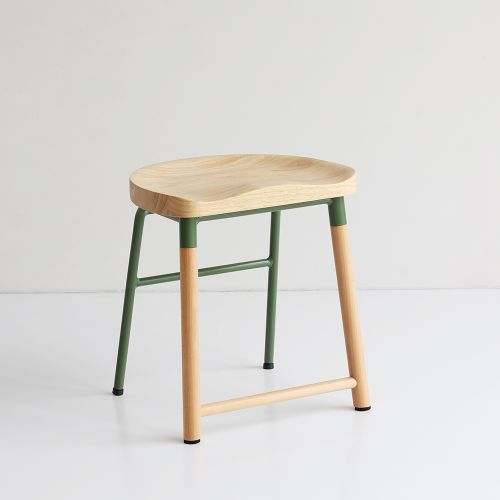 ICHIBA 日系時尚原木椅凳/抹茶綠